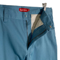 SUPREME シュプリーム Work Pants チノ ワークパンツ ライトブルー 水色 ワングラム Size 34 福生店