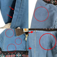 90`s CARHARTT カーハート  Santafe Jacket サンタフェジャケット ダック チロリアンテープ ブルー JQ0515 Size XL 福生店