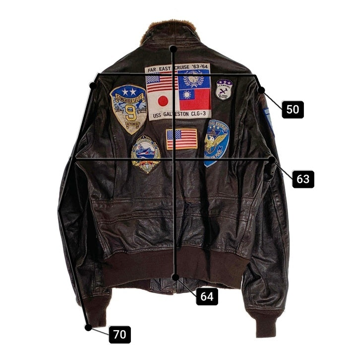 COCKPIT USA コックピット G-1 TOP GUN トップガン ゴートスキン レザーフライトジャケット ブラウン Z201036TW Size 40 福生店