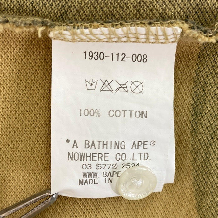 A BATHING APE アベイシングエイプ ビッグフェイスカモ ポロシャツ カーキ sizeS 瑞穂店