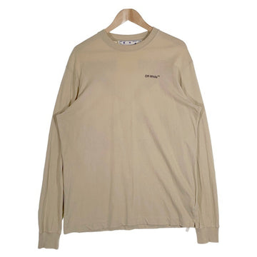 OFF-WHITE オフホワイト CARAVAGGIO ARROW カラヴァッジオ アロー プリント ロングスリーブTシャツ ダークサンド OMAB064S22JER004 Size L 福生店