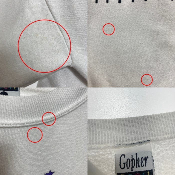 Gopher Sport USA製 ハロウィンプリント スウェットトレーナー ホワイト sizeL 瑞穂店