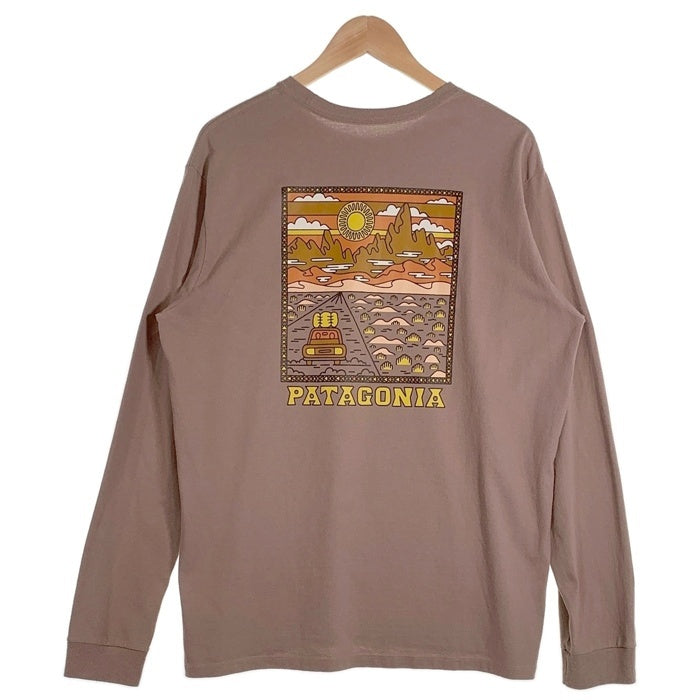 Patagonia パタゴニア M's L/S Summit Road Responsibili-Tee サミットロード 長袖 Tシャツ ロンT ピンク Size L 福生店