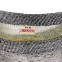 PENNEY`S ぺニーズ CORNWALL GIRLS ATHLETICS プリント クルーネックスウェットトレーナー グレー 復刻 Size 38 福生店