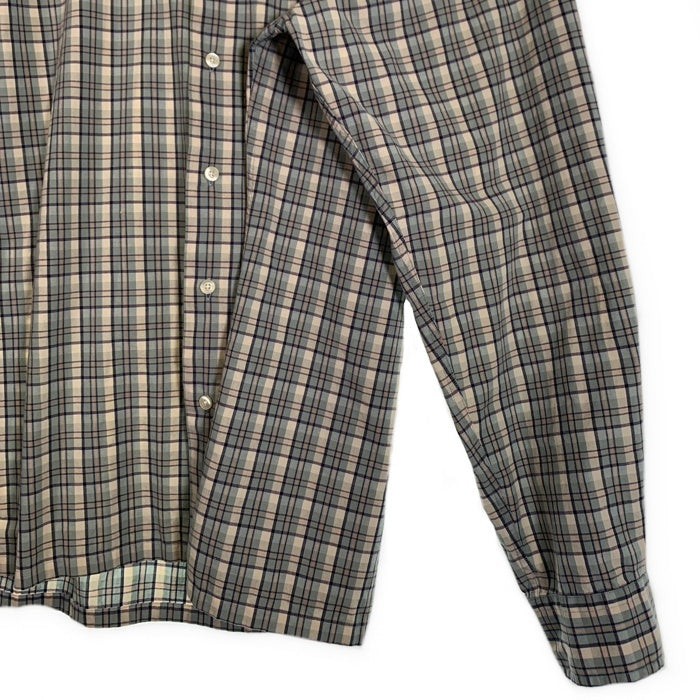 Ralph Lauren ラルフローレン GREGGOR 長袖 コットン チェック ボタンダウンシャツ ライトブルー ナチュラル Size L 福生店