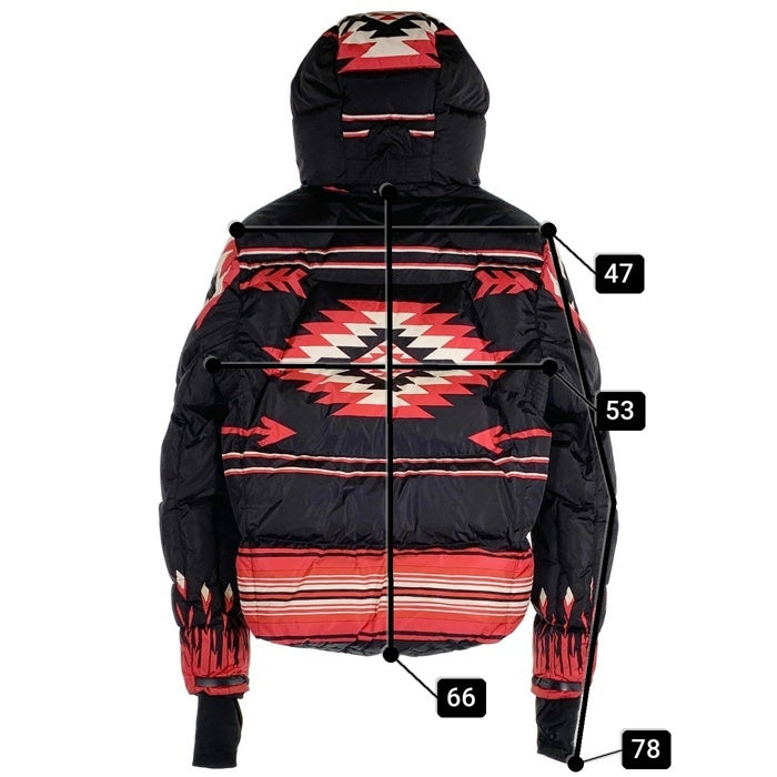 RLX RALPH LAUREN ラルフローレン ネイティブ柄 中綿 ダウンジャケット ブラック レッド ホワイト Size S 福生店
