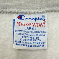 90's Champion チャンピオン WAYNE STATE UNIVERSITY リバースウィーブ スウェットトレーナー グレー USA製 トリコ刺繡 Size L 瑞穂店