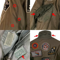 80's U.S.AIR FORCE 米空軍 CWU-45/P フライトジャケット オリーブ ISRATEX カスタムワッペン Size 38-40 (M) 福生店