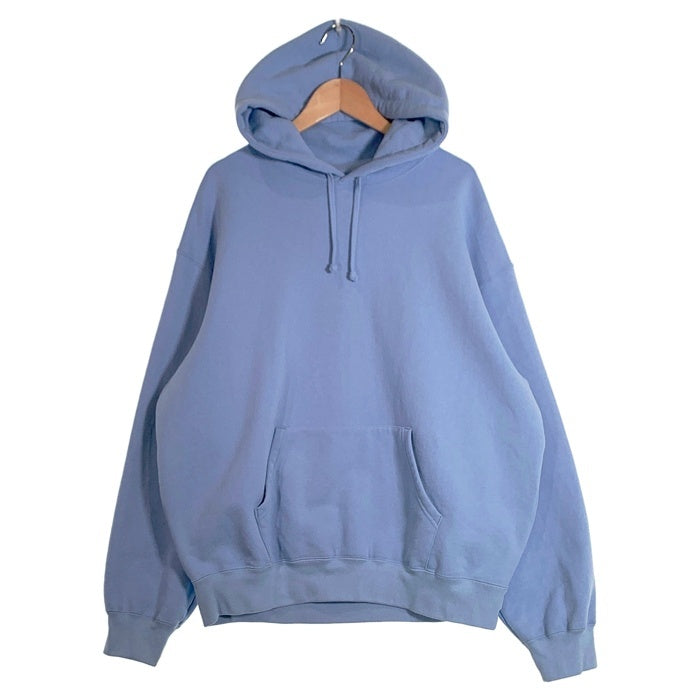 SUPREME シュプリーム 24AW Satin Applique Hooded Sweatshirt サテンアップリケ プルオーバースウェットパーカー ライトブルー Size L 福生店