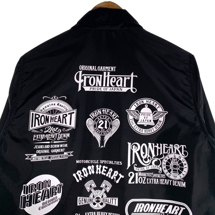 IRONHEART アイアンハート 20th ナイロンコーチジャケット プリント ブラック IHJ-117 Size S 福生店