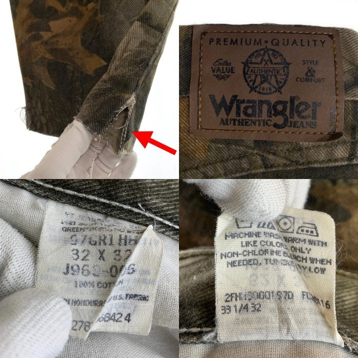 wranglar ツリーカモ ダブルニーパンツ 00's Wrangler リアルツリーカモ柄 ダブルニーパンツ