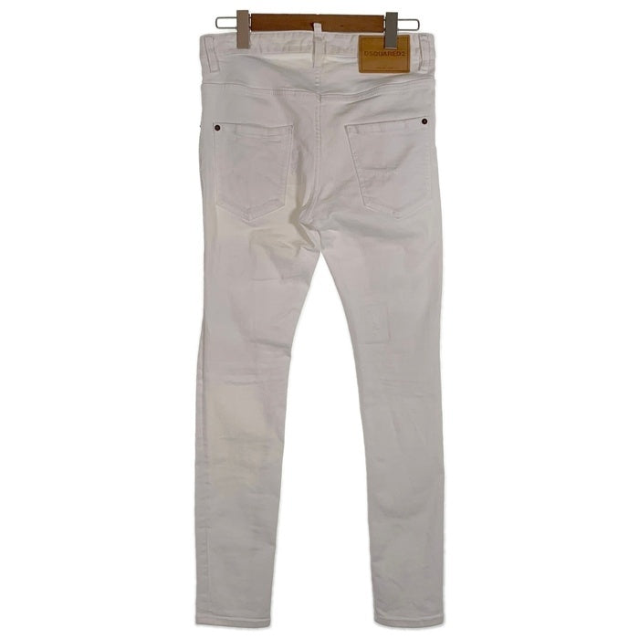 DSQUARED2 ディースクエアード ダメージ加工 スキニー デニムパンツ ホワイト Size 46 福生店
