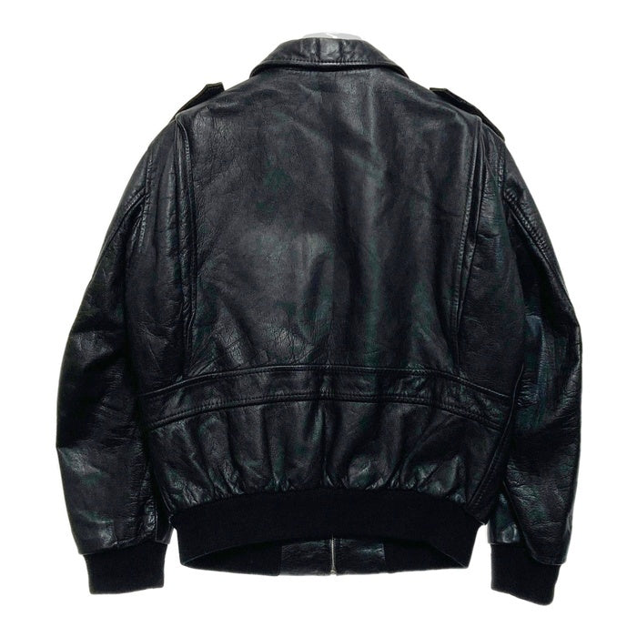 ブランド不明 レザーフライトジャケット ブラック Size M 相当 瑞穂店