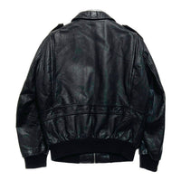 ブランド不明 レザーフライトジャケット ブラック Size M 相当 瑞穂店