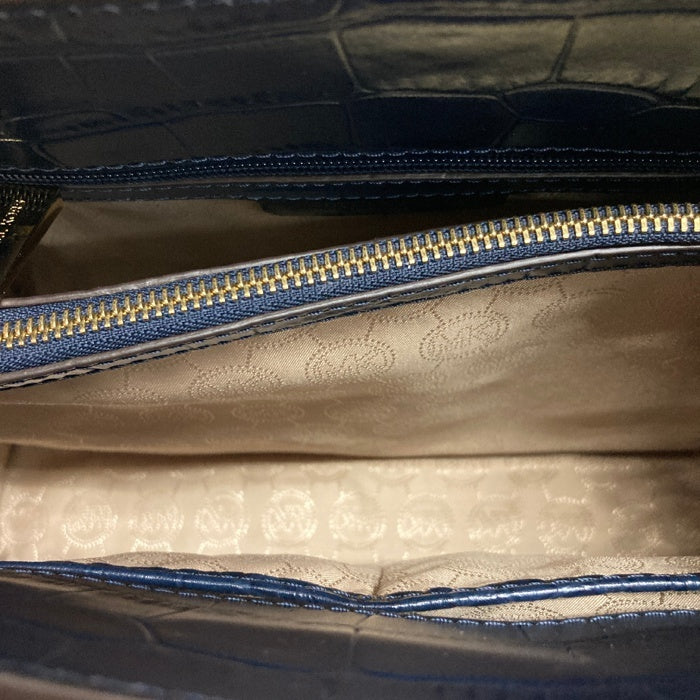 MICHAEL KORS マイケルコース レザー クロコ型押し 2way ハンド・ショルダーバック ネイビー 瑞穂店