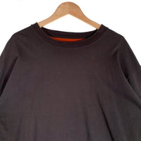 MASSES マシス REVERSIBLE L/S SHIRT リバーシブル コットン ロングスリーブTシャツ チャコール オレンジ Size XL 福生店