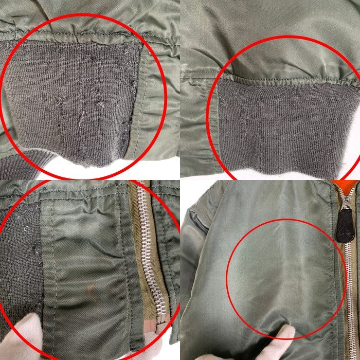 70's U.S. ARMY ALPHA INDUSTRIES アルファインダストリーズ AIR FORCE 米空軍 MA-1 L-2B フライトジャケット オリーブ 8415-00-817-0598 / DSA100-74-C-1559 Size M 福生店