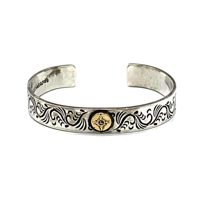 FIRST ARROWS ファーストアローズ 12mm K18メタル 唐草 シルバーバングル SILVER 福生店