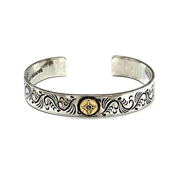 FIRST ARROWS ファーストアローズ 12mm K18メタル 唐草 シルバーバングル SILVER 福生店