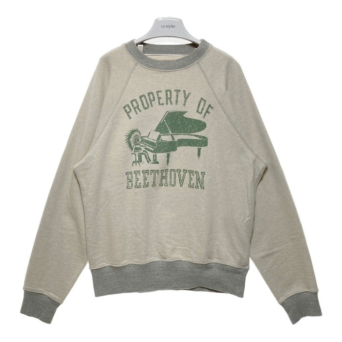 KAPITAL キャピタル PROPERTY OF BEETHOVEN ラグランスリーブ スウェットトレーナー オートミール グレー K2009LC021 Size 4 瑞穂店