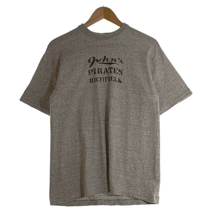 WAREHOUSE ウエアハウス Lot 4601 PIRATES 半袖 プリント Tシャツ ヘザーグレー Size L 福生店
