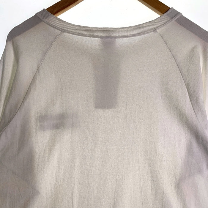 STANDARD CALIFORNIA スタンダードカリフォルニア Henry Neck ヘンリーネック  ロングスリーブTシャツ 長袖 ラグランスリーブ ホワイト Size L 福生店