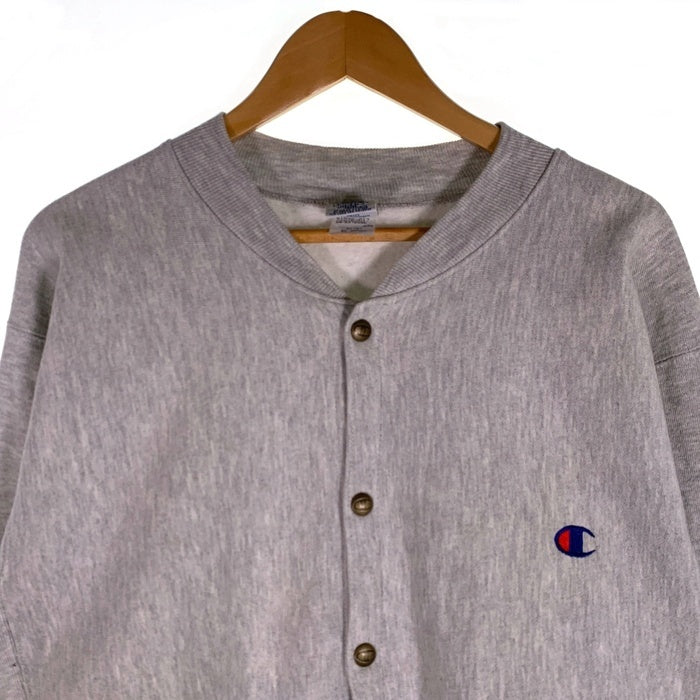 00's Champion チャンピオン リバースウィーブ スナップカーディガン アッシュグレー C5-9601 メキシコ製 Size M 福生店
