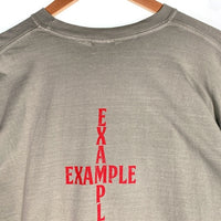 EXAMPLE エグザンプル JESUSIS L/S TEE ジーザス プリント 長袖 Tシャツ ロンT カーキ ex24aw-to-0006 Size XL 福生店