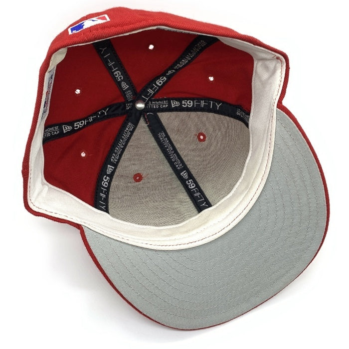 90's New Era ニューエラ MLB ニューヨーク・ヤンキース 59FIFTY ベースボールキャップ レッド ウール USA製 Size 7 3/8 (56.8cm) 福生店