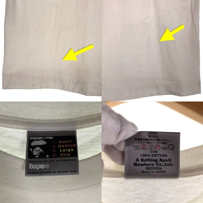 00's A BATHING APE ア ベイシング エイプ N.E.R.D ナード 半袖 Tシャツ ホワイト Size L 福生店