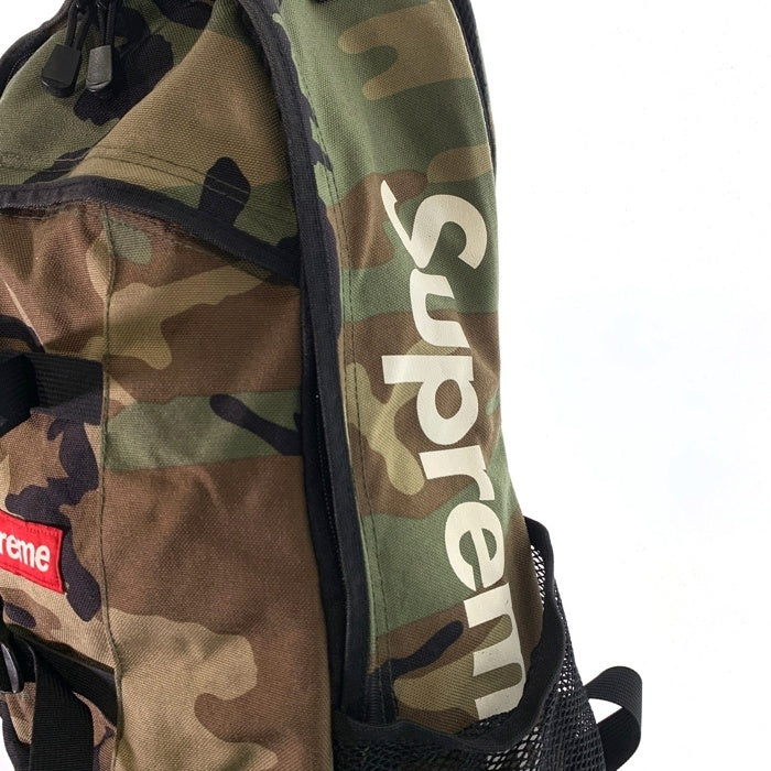 Supreme シュプリーム 14SS Logo Backpack ロゴ バックパック リュック ウッドランドカモ 福生店