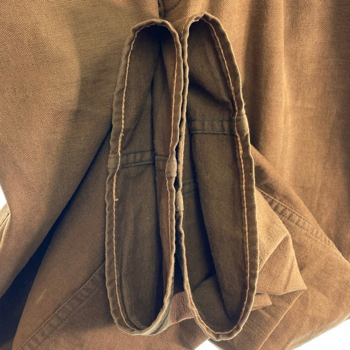 HELLER'S CAFE WAREHOUSE ヘラーズカフェ ウエアハウス サスペンダーボタン シンチバック ダック素材 ワークパンツ ブラウン size31 瑞穂店