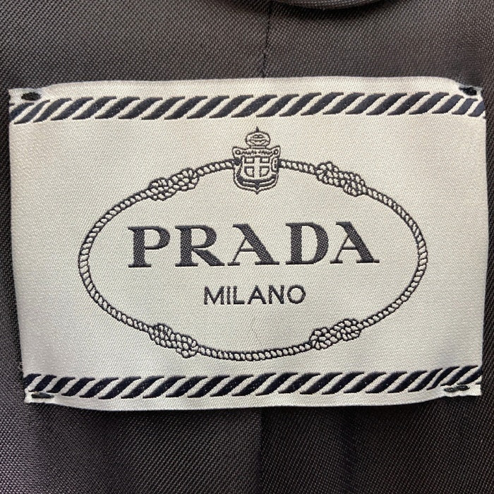 PRADA プラダ P6590 R132 カシミヤ混 ウールコート ネイビー size42 瑞穂店