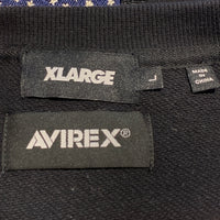 X-LARGE エクストララージ 23AW AVIREX アヴィレックス CREWNECK SWEAT クルーネックスウェットトレーナー ブラック 101234012027 Size L 福生店