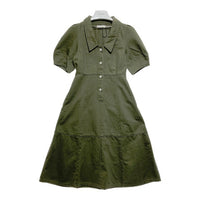 MOUSSY マウジー フロントボタンロングデニムワンピース カーキ Size1 瑞穂店