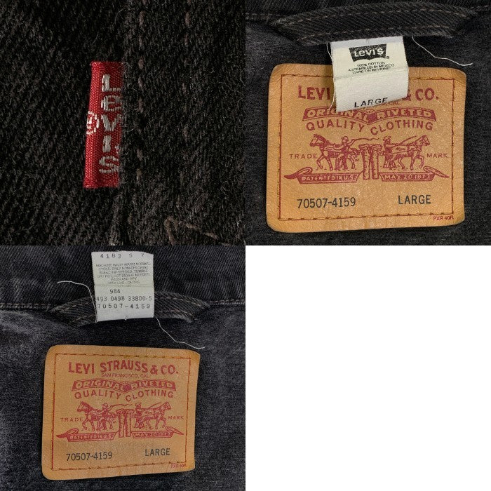 90's Levi's リーバイス 70507-4159 サルファブラック デニムトラッカージャケット メキシコ製 98年 Size L 福生店