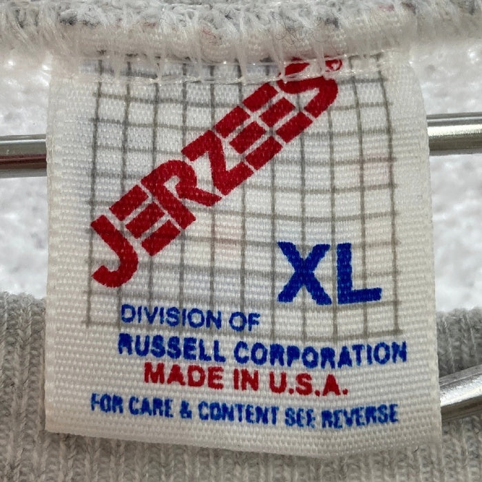 JERZEES ジャージーズ USA製 UNIVERSITY OF BUSINESS HORIZONS ラバープリント スウェットトレーナー グレー sizeXL 瑞穂店