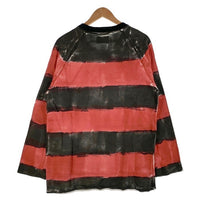 glamb グラム Hardie border sweat ハーディーボーダースウェットトレーナー ブラック レッド 薄手 GB0318/CS12 Size 4 福生店