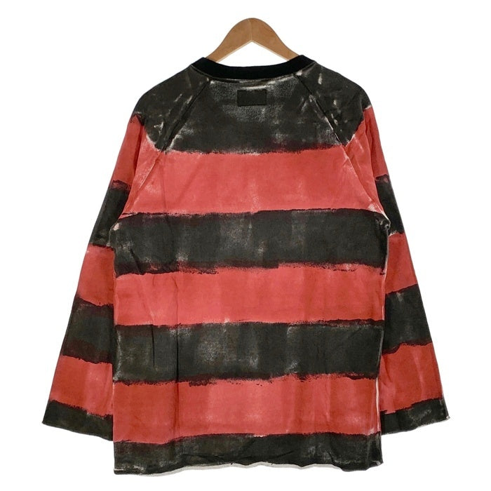 glamb グラム Hardie border sweat ハーディーボーダースウェットトレーナー ブラック レッド 薄手 GB0318/CS12 Size 4 福生店