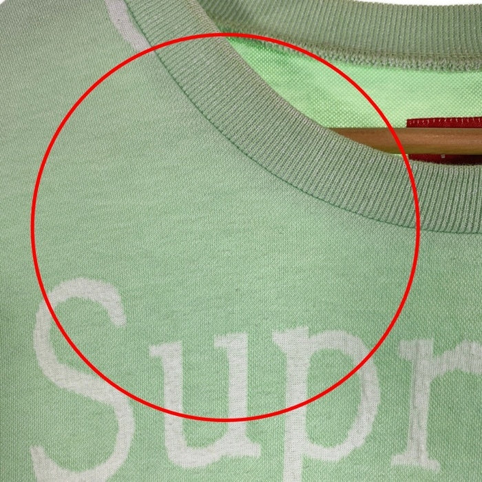 SUPREME シュプリーム 18SS Jacquard Logo Crewneck ジャカード ロゴ クルーネックスウェットトレーナー グリーン Size L 福生店