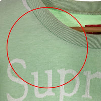 SUPREME シュプリーム 18SS Jacquard Logo Crewneck ジャカード ロゴ クルーネックスウェットトレーナー グリーン Size L 福生店
