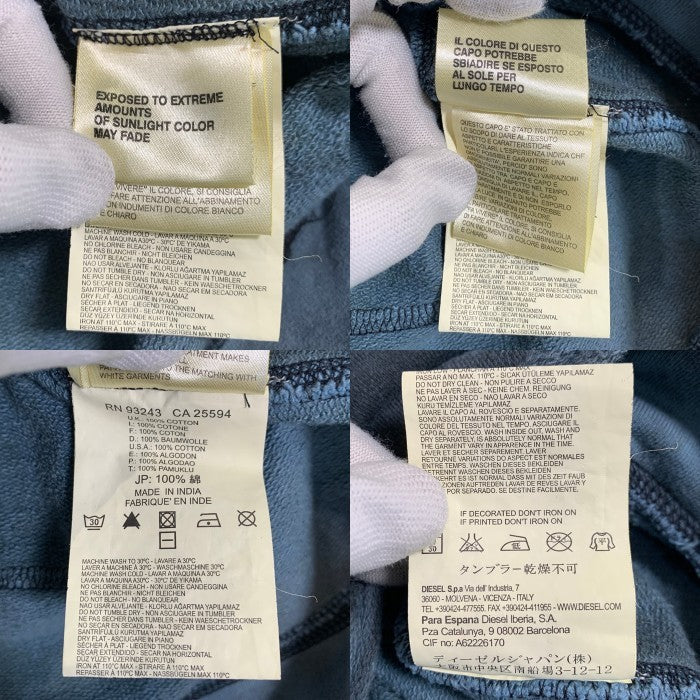 DIESEL ディーゼル Archive Half Zip Hoodie アーカイブ ハーフジップ フーディー プルオーバースウェットパーカー カーキ USED加工 Size L 福生店