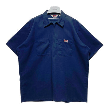 BEN DAVIS ベンデイビス USA製 ハーフジップ プルオーバーシャツ ネイビー sizeXL 瑞穂店