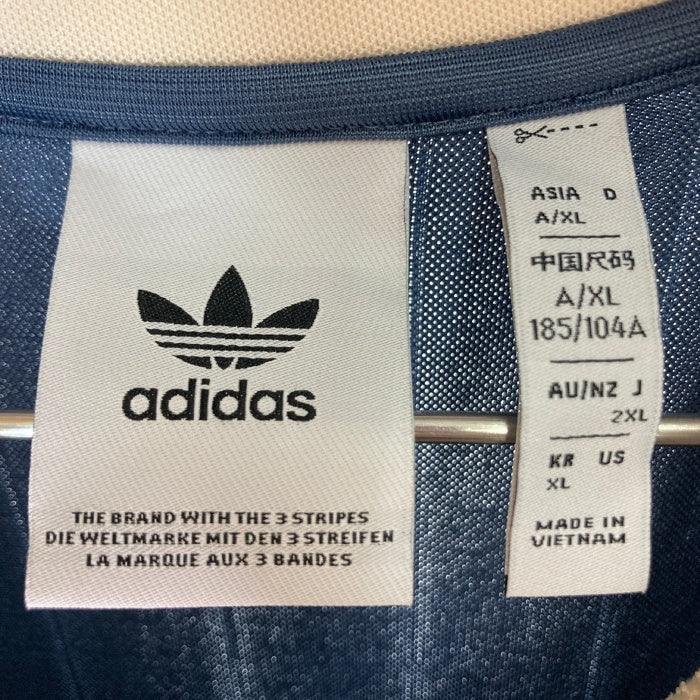 adidas アディダス IU0199 Stripe Jersey Tee ストライプ ゲームシャツ ブルー sizeXL 瑞穂店