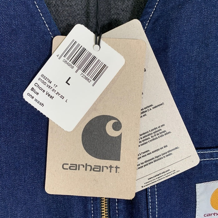 Carhartt WIP カーハート ワークインプログレス CHORE VEST チョアベスト 裏地ブランケット インディゴ I032704 Size L 福生店
