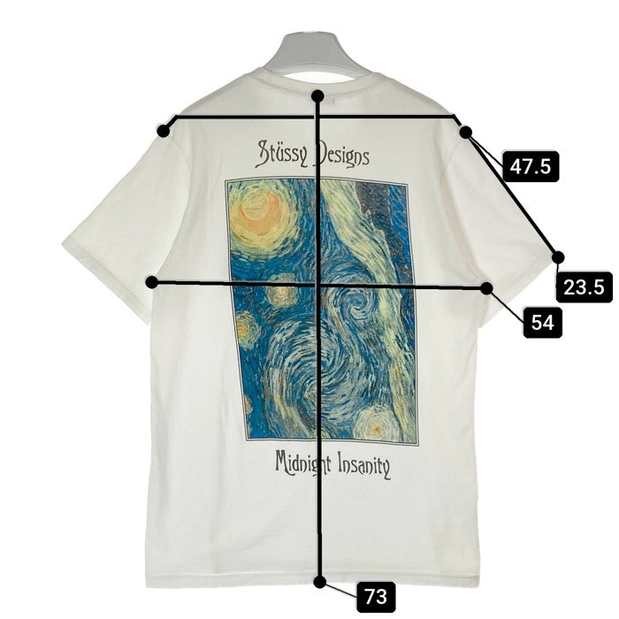 STUSSY ステューシー Midnight Insanity ミッドナイトインサニティ Tシャツ ホワイト sizeM 瑞穂店
