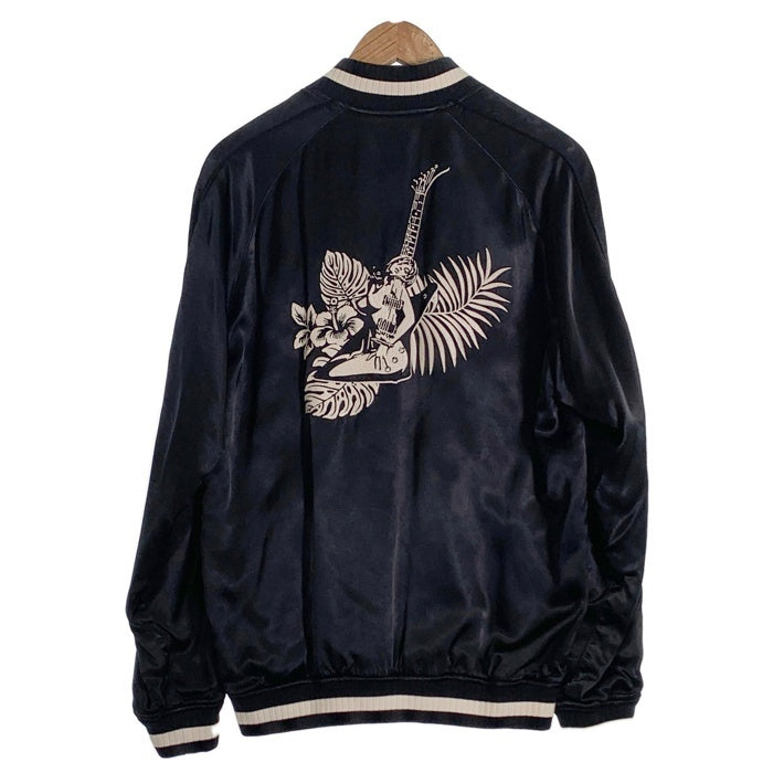 HYSTERIC GLAMOUR ヒステリックグラマー 16SS 野口強 刺繡 スーベニアジャケット スカジャン ブラック レーヨン 0261AB12 Size L 福生店