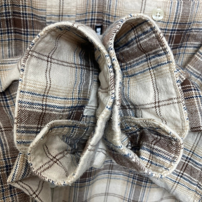 FTC エフティーシー チェック ネルシャツ ベージュ×ブラウン sizeXL 瑞穂店