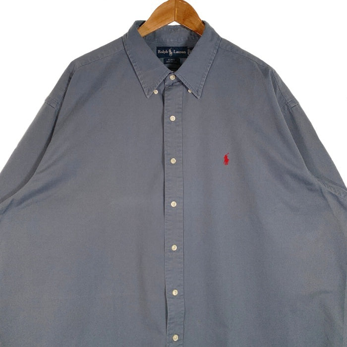 Ralph Lauren ラルフローレン BLAKE コットン ボタンダウンシャツ ブルー Size XXL 福生店