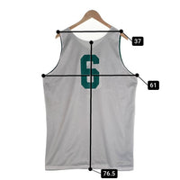 SAXON KING of the COURT バスケットボール バスケ タンクトップ ホワイト グリーン カナダ製 Size XL 福生店